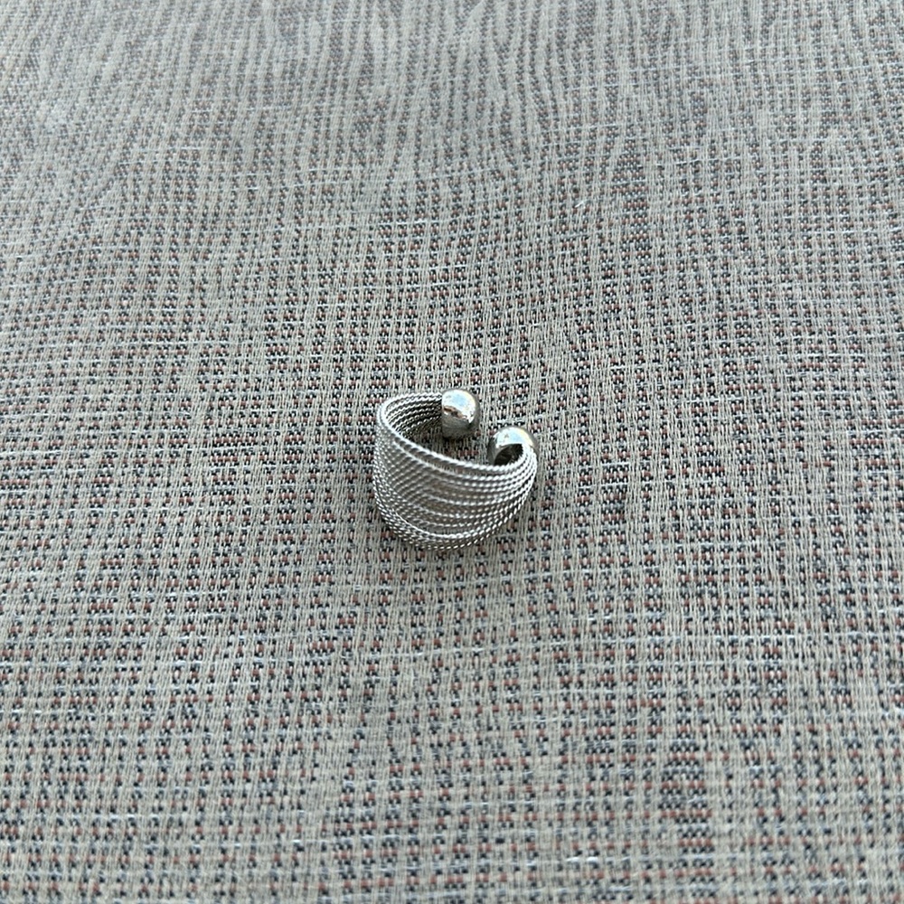 The Boho Weave Ring wide band adjustable